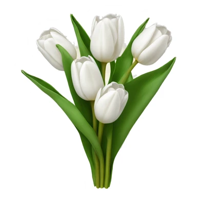 white tulip bouquet  sticker