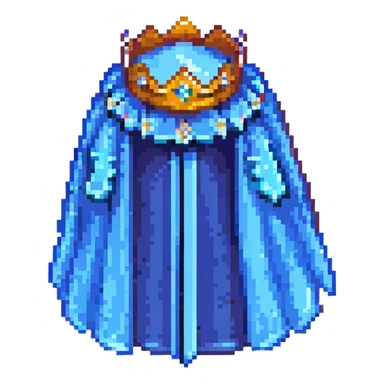 Add a blue cape to the crown sticker