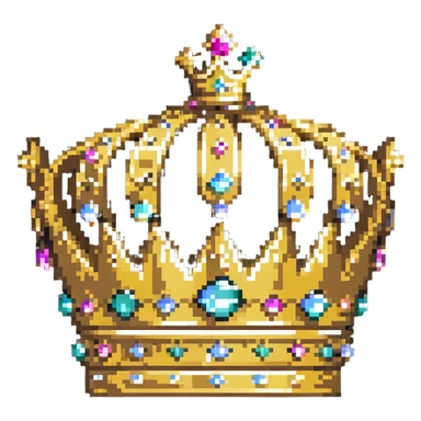 gold crown with jewels sticker