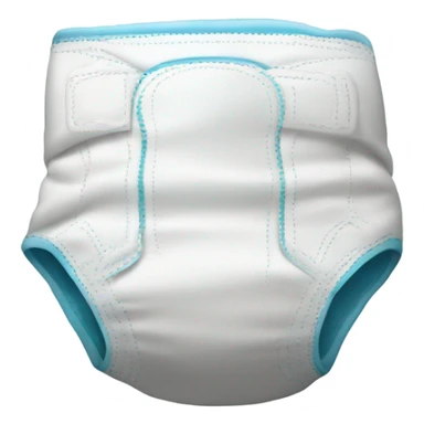Plastic backed medical diaper used on underwear sticker