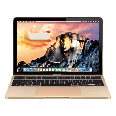 open light beige MacBook, minimalism, no emojis, iOS style sticker