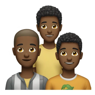 Group of three boys  sticker