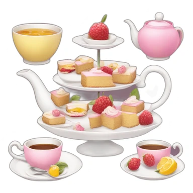 high tea party sticker