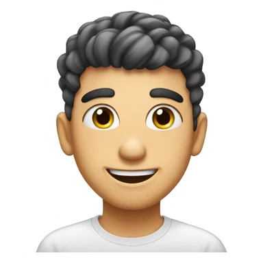 Happy big eyelashes blushing  sticker