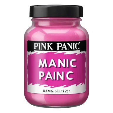 jar of pink hair dyed labeled manic panic sticker