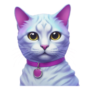 Vaporwave style cat sticker