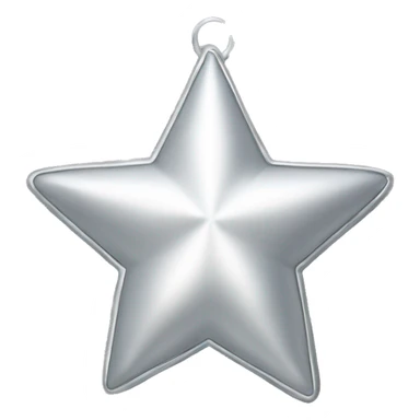 Silver star ornament  sticker