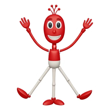 A fork mascot like forky in toy story sticker