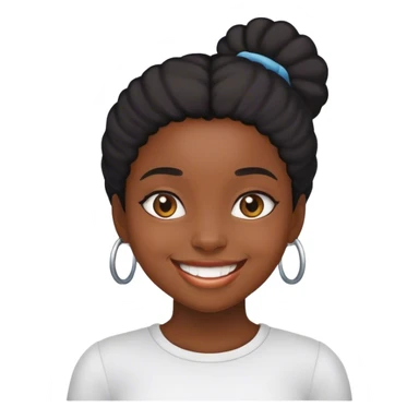 black girl smile sticker