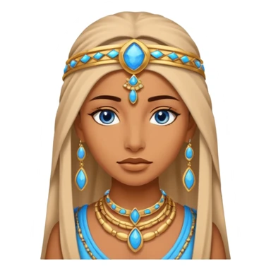blue eyed desert tribe woman sticker