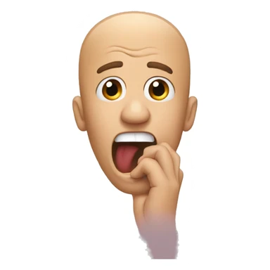 nervous biting nail sticker