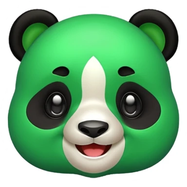 make a cute green panda emoji sticker