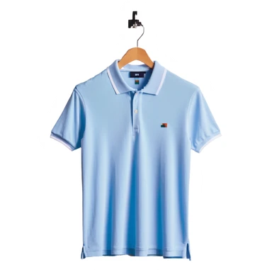 A short-sleeved polo shirt in a ribbed texture, front view sticker