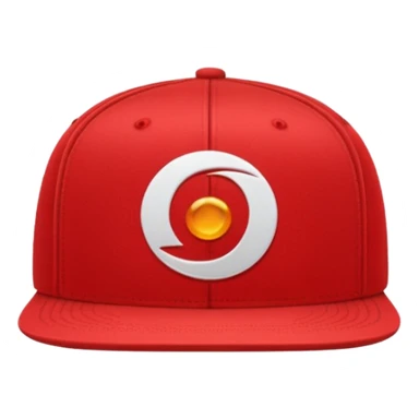 red snapback hat sticker