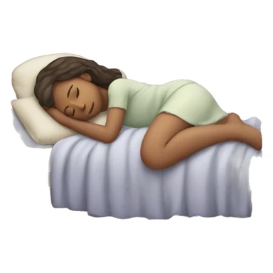 Girl sleeping on Christmas Eve sticker