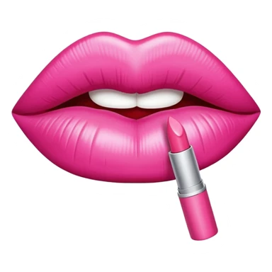 pink lipstick kiss mark sticker