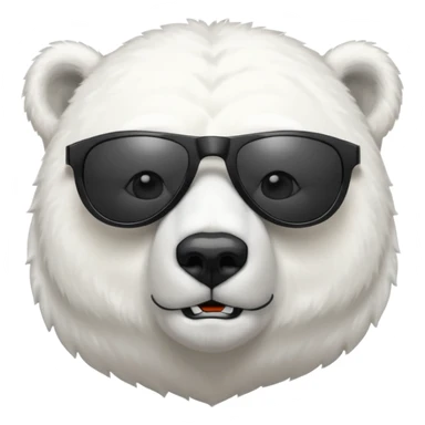 polar bear wear sunglasses sticker