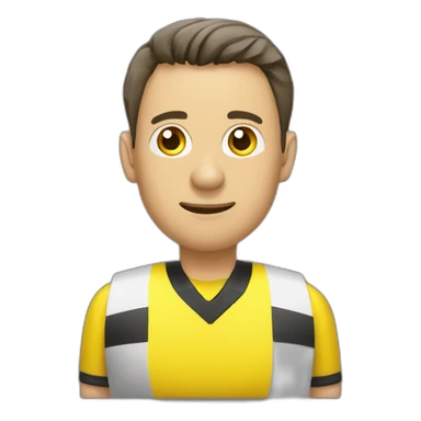 Arbitre montre un carton jaune  sticker