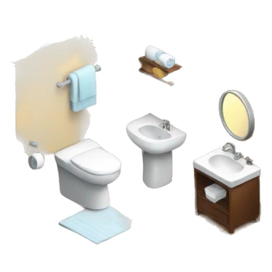 bathroom in the apartment isometric sticker