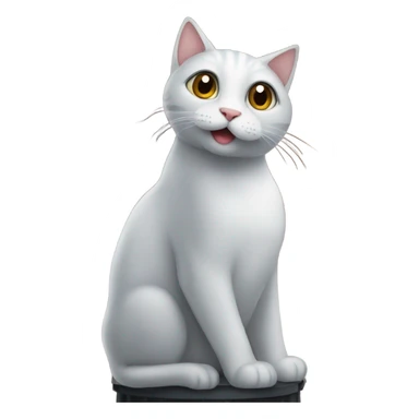 A cat on a bin sticker