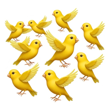 Flock of canaries sticker