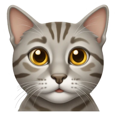 grey and tan tabby cat sticker