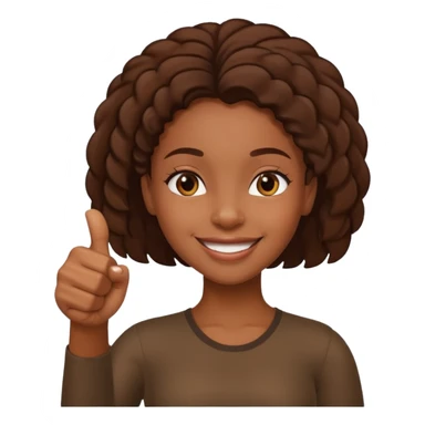 black girl thumbs up sticker