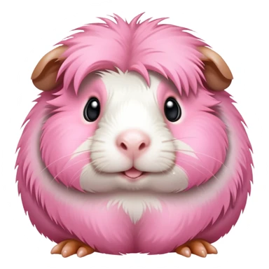 furry silly looking pink guinea pig sticker