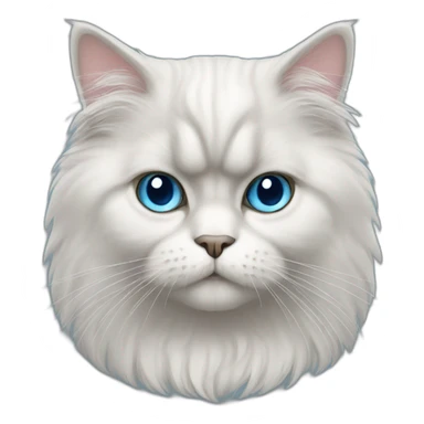 persian cat with blue eyes sticker