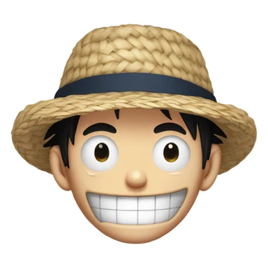 Straw hat luffy from one piece crying sticker