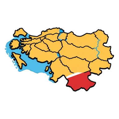 map of turkey transparent background but the outline of the map of turkey in black  sticker