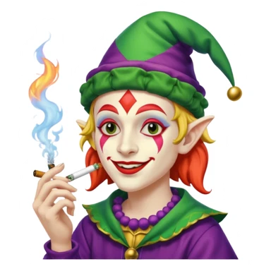 jester smoking weed sticker