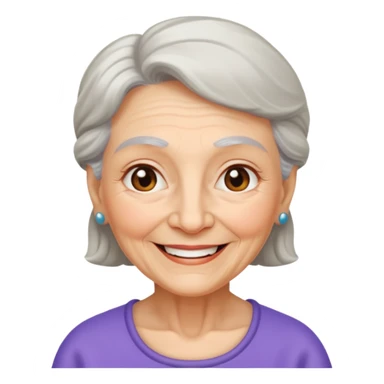 In medieval fairy tales, a kind and amiable grandmother who did not wear jewelry sticker