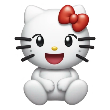 hello kitty with heart sticker