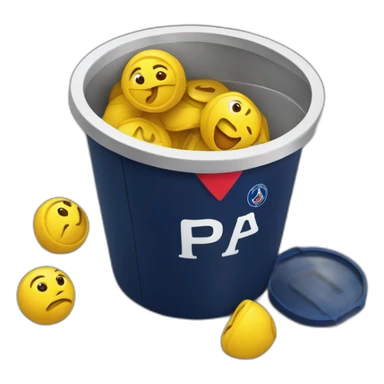 Le psg dans une poubelle sticker