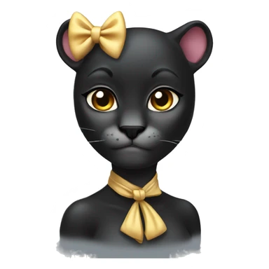 Panther wearing bow and she is coquette  sticker