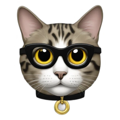 Balenciaga fashionable cat sticker