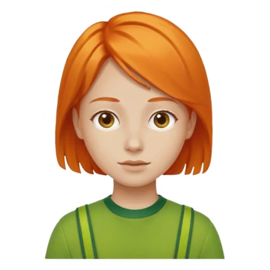 orange hair green outfit sticker
