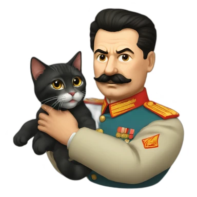 Stalin Stroking the cat sticker