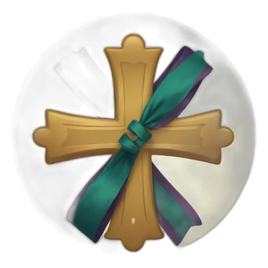 protestant Cross & Ribbon sticker