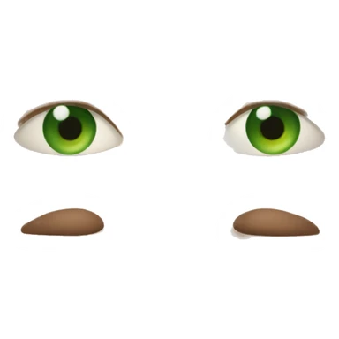 One green eye and one green and brown mixed eye sticker