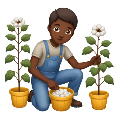 Slave picking cotton sticker