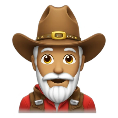 cowboy santa sticker