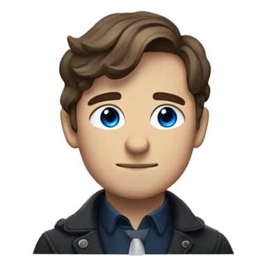 Klaus man with middle brown hair and blue eyes from umbrella academy  sticker