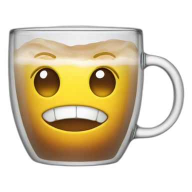 glass coffee mug smile sticker