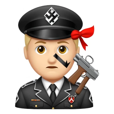 Hazme un emoji de la bandera nazi  con el real logo nazi sticker