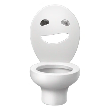 Toilet with head sticking out sticker