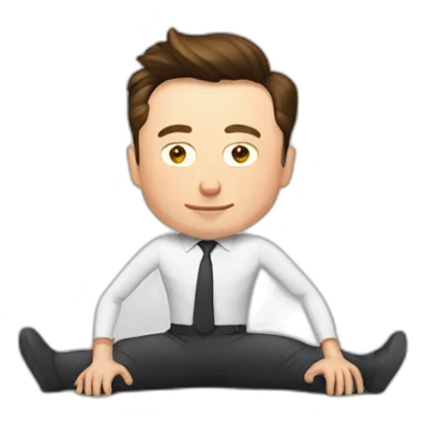 Elon Musk does push ups sticker