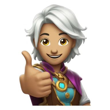 Jinx from arcane doing a thumbs up sticker