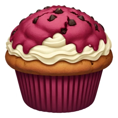 burgundy muffin sticker